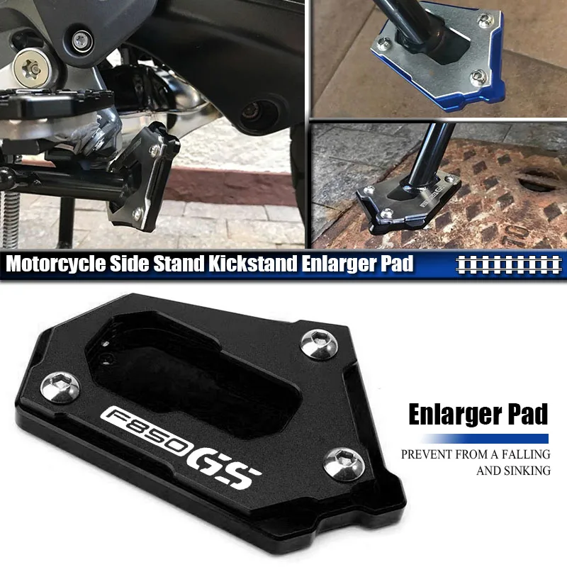Motorcycle CNC Kickstand Foot Side Stand Extension Pad Support Plate Enlarge Fit For F850GS F750GS F850 F750 GS F 750 GS F 850