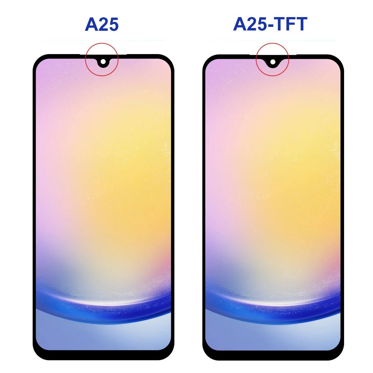 A25 TFT Display Screen Replacement for Samsung Galaxy A25 A256B A256B/DS Lcd Display Digital Touch Screen with Frame Assembly