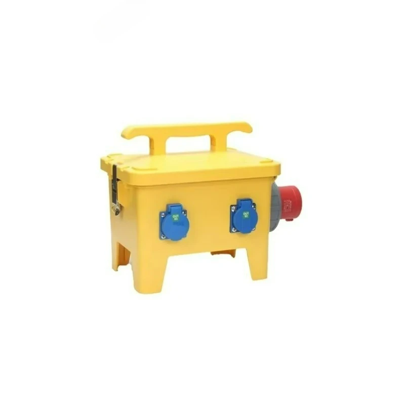 Flame Retardant Yellow Portable Socket Distribution Box Industrial Grade Combination Socket Electrical Distribution Box