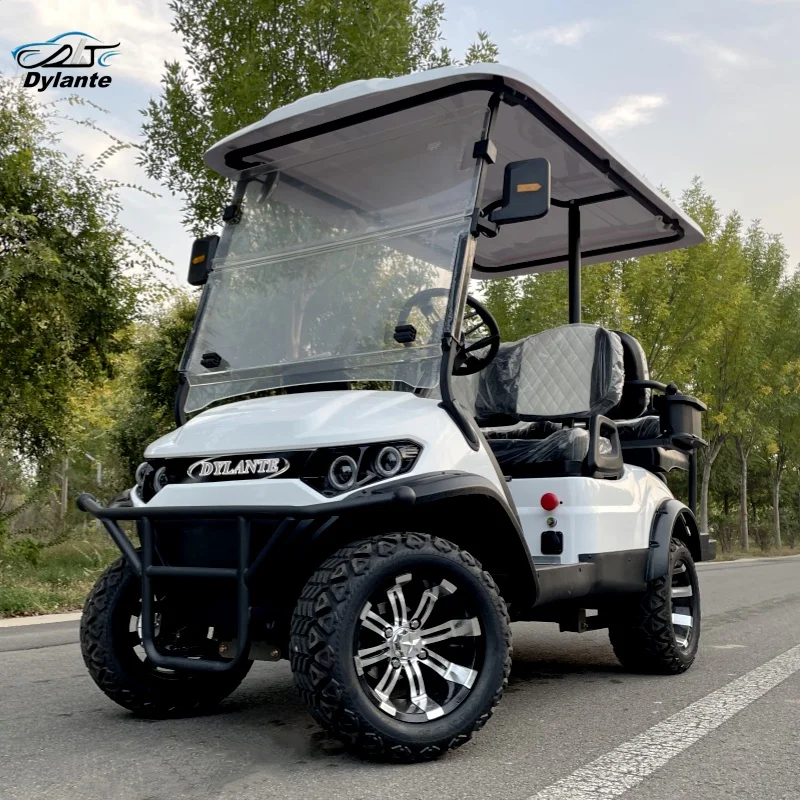 Wholesale And Retail Brand New 4 Wheel High Quality Off Road Vehicle 60V Economical 4 Seater Cherry Pink Electric Golf Cart