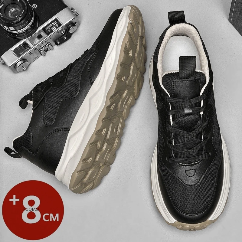 

Man Invisible 8CM Height Increasing Shoes Summer Breathable Elevator Casual Sneakers Comfortable All-match Male Walking Sports