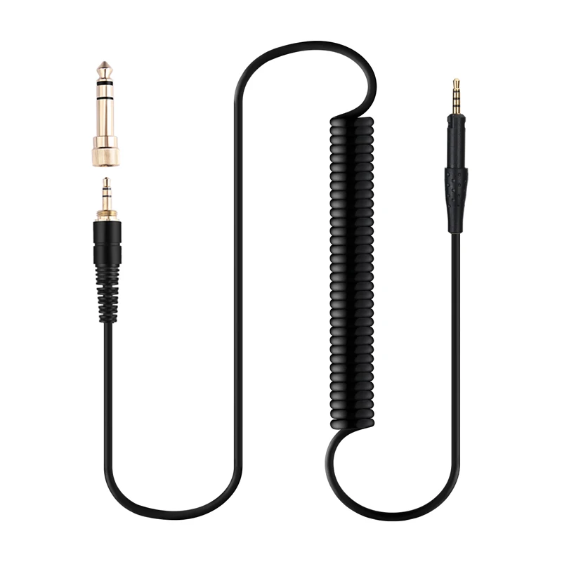 For Sennheiser HD8 HD7 HD8DJ HD598 HD2.30 HD549 HD515 HD518 HD558 Replaceable 6.35mm Large Plug to 2.5mm Spring Headphone Cable