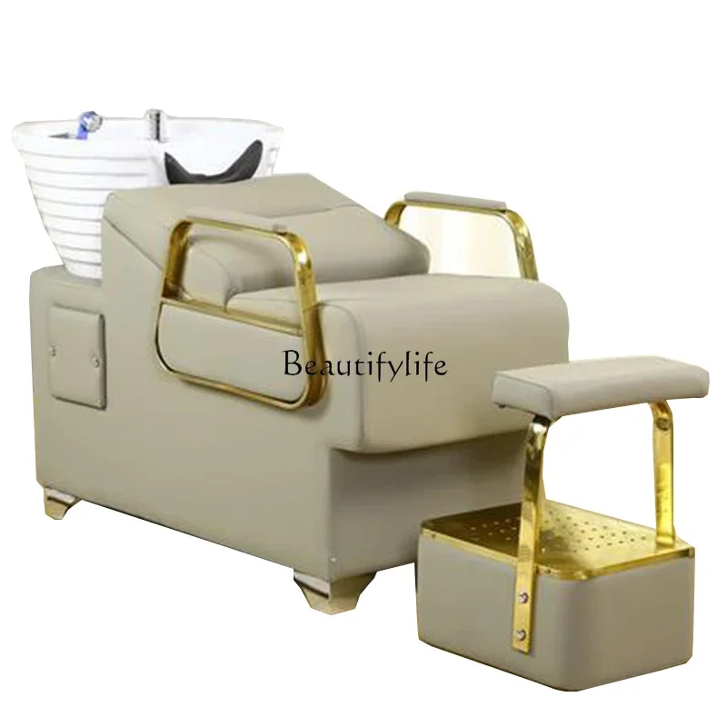 

FG10High-end shampoo bed, special light luxury flush bed for hairdresser, hairdresser semi-reclining with energy-saving water he
