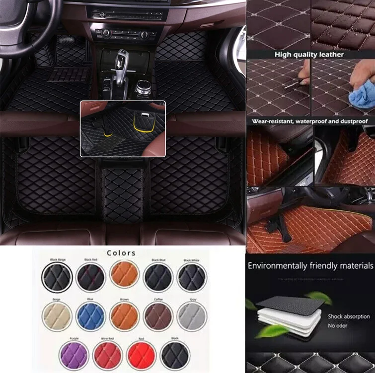 

Для Peugeot 307 307 SW автомобильные ковры из искусственной кожи на заказ автомобильные коврики водонепроницаемые аксессуары Coche подкладки