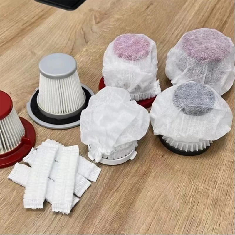 100pcs Vacuum Cleaner Filter Mesh Protective Cover Nonwoven Fabric For Vacuum Cleaner Non-woven Fabric Filter Mesh Spare Parts image 2