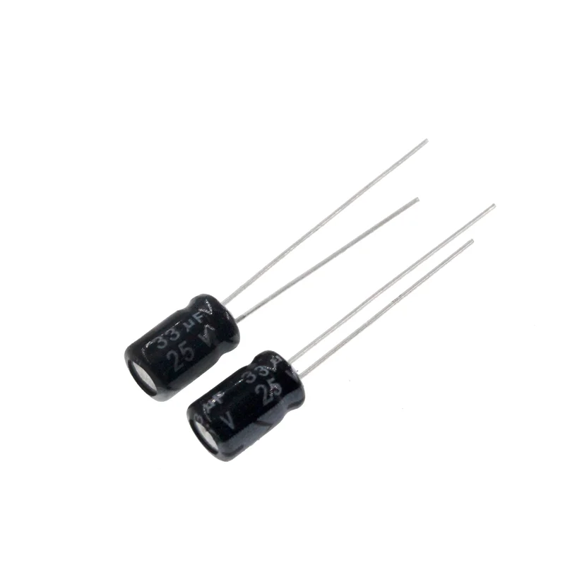 1000pcs/1PACK 33uF 25V 33MFD 25Volt 5*7mm Aluminum Electrolytic Capacitor Radial