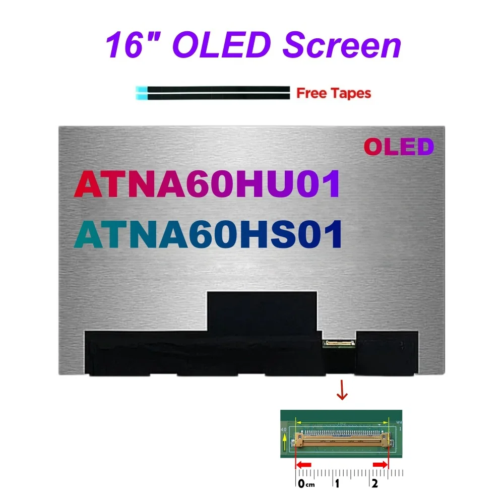 

16" OLED LCD LED Display for Lenovo Legion Pro 5 16IAX10 2025 83F3 Pro 7 16IAX10H 83KY 83F5 ATNA60HS01 ATNA60HU01 ATNA60HU01-0