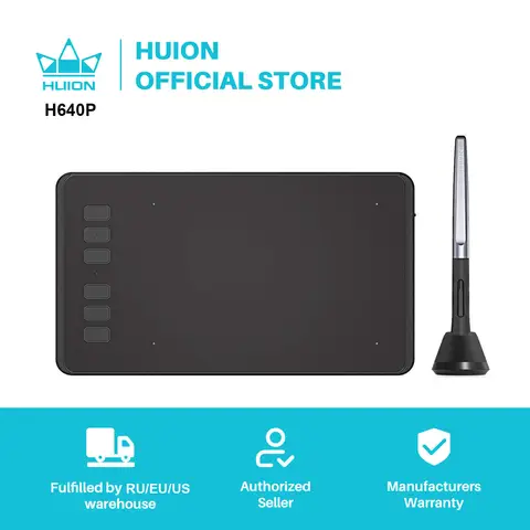 H640P 6x4 Digital Drawing Tablet with 6 Keys HUION