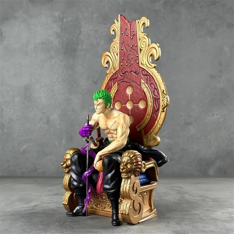 Nuovo Anime One Piece Roronoa Zoro Action Figures Trono Seduto Postura Serie Figurine Raccogliere Modello Giocattolo Decorazione Regali