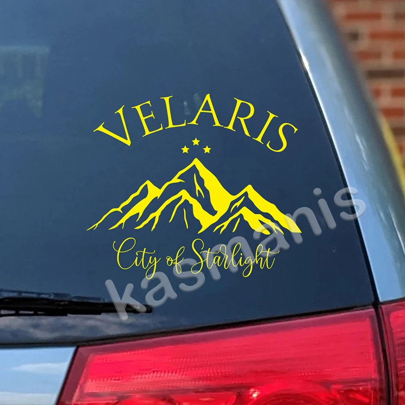 Velaris Decals ACOTAR Series Vinyl Sticker Car Window Decor Faerie Book Lover Gifts Court City of Starlight Decal for Laptop