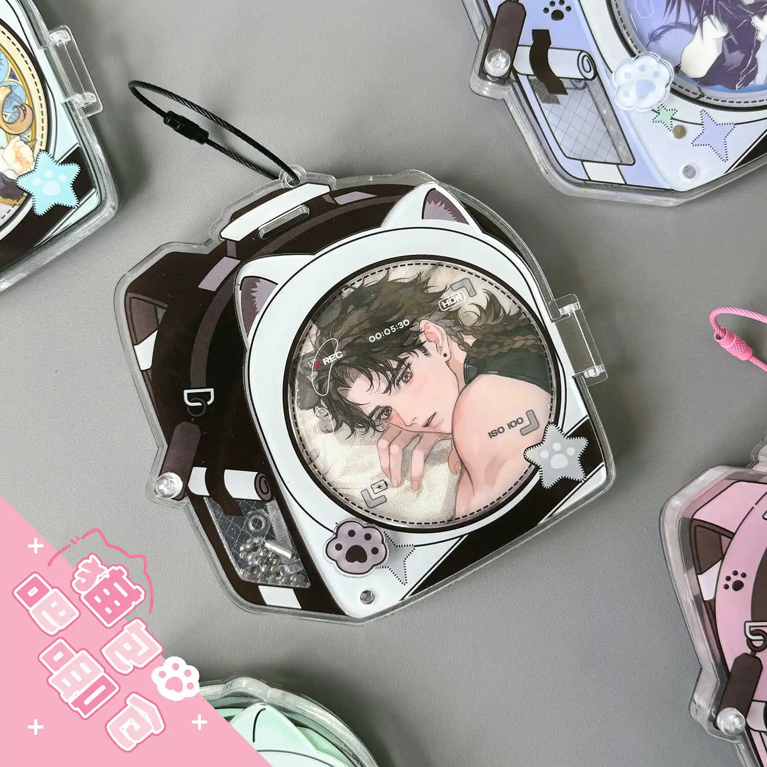 "حقيبة ظهر القط" شارة إطار زخرفي عنصر رباعي متعدد الألوان متوفرة للاختيار 75/68/58 مللي متر يمكن استخدامها