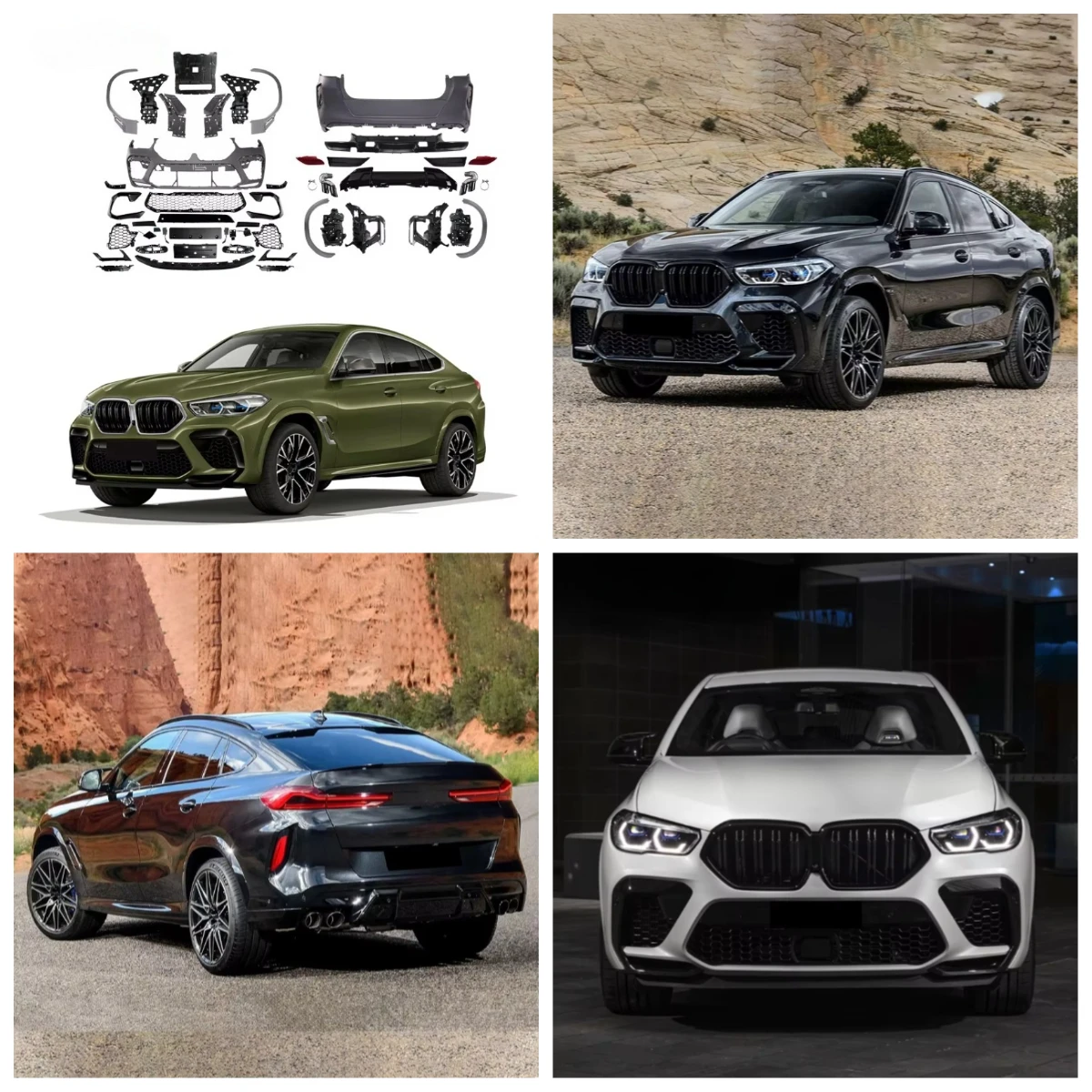 

Комплект обвеса Stlf для X6 G06 2020- (обновление до X6M F96) с передним и задним бамперами, задним диффузором