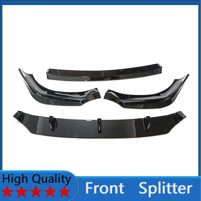 

For BMW X6 G06 2020-2023 Year Front Splitter Bumper Lips Spoiler Body Kit Accessories Black Warrior Style 4pcs