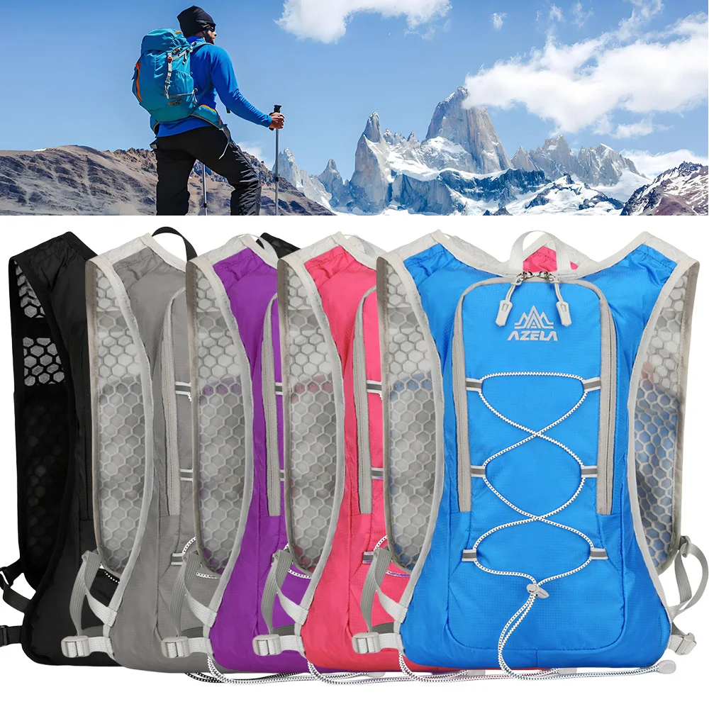 قطعة واحدة من سترة الجري للنساء والرجال، حقيبة ظهر مرطبة خفيفة الوزن للجري، الماراثون، المشي لمسافات طويلة، ركوب الدراجات، الركض