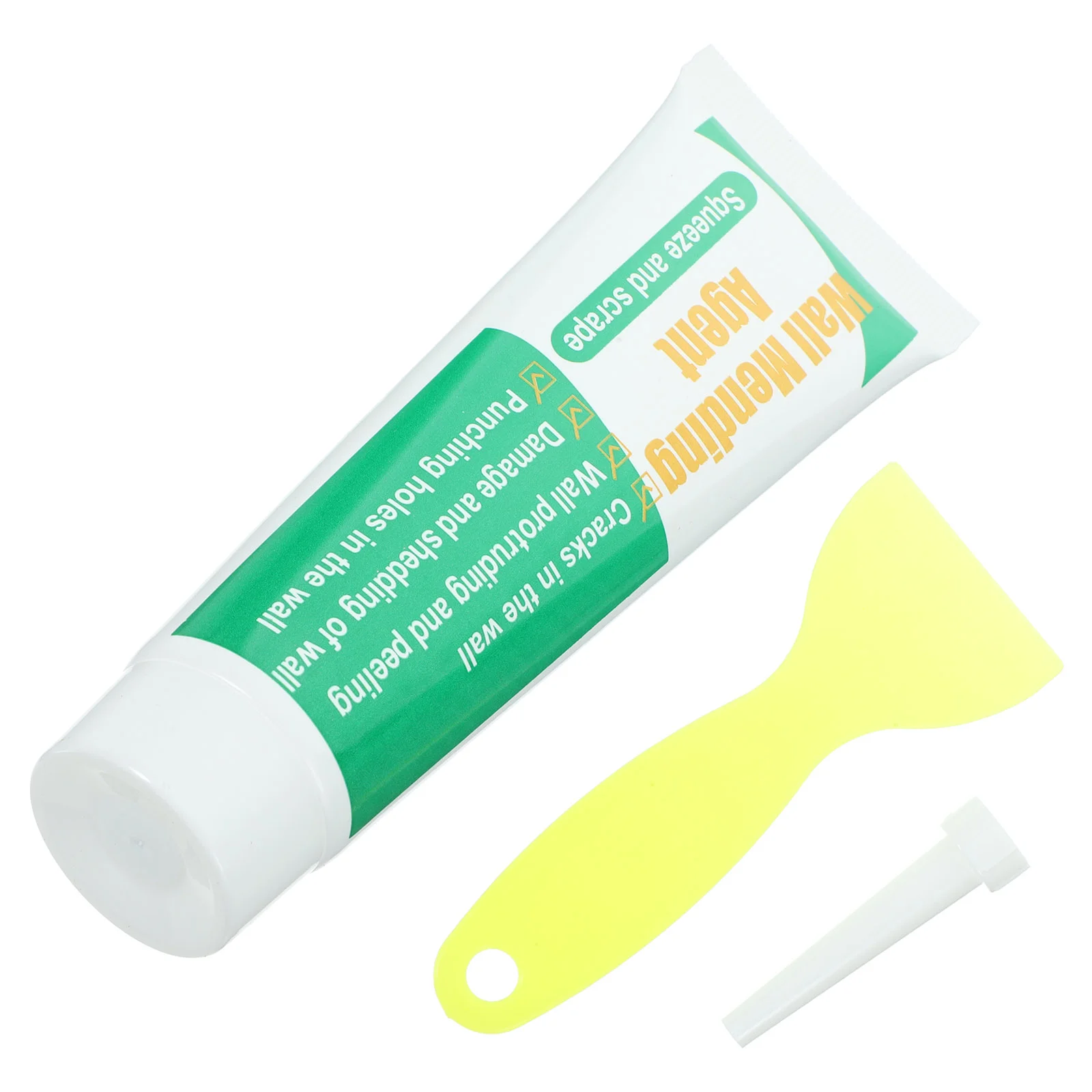 

Wall Repair Agent Mending Kit Cream Suite Tool Water 35% Inorganic Filler 10% Ointment Drywall