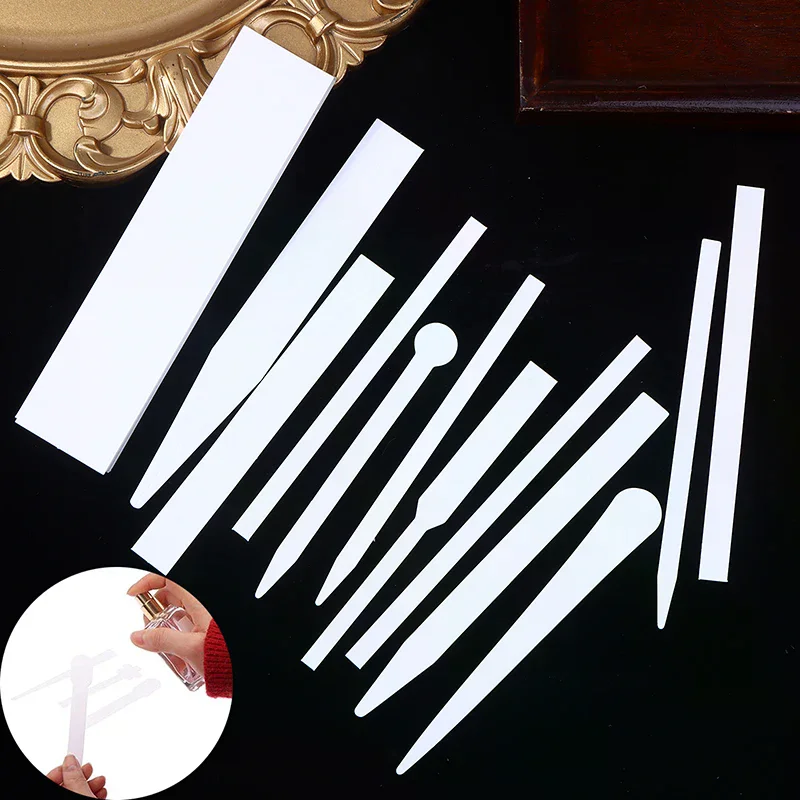 100pcs Perfume Aromatherapy Perfume Essential Oils Tester Strips Fragrance Disposable White Smell Paper Paper Strips Test Paper