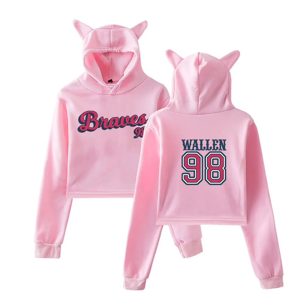 morgan wallen 98 Braves  hooded sweatshirt for women one thing at a time tour  kawaii car ear music fans hip hop hoodies