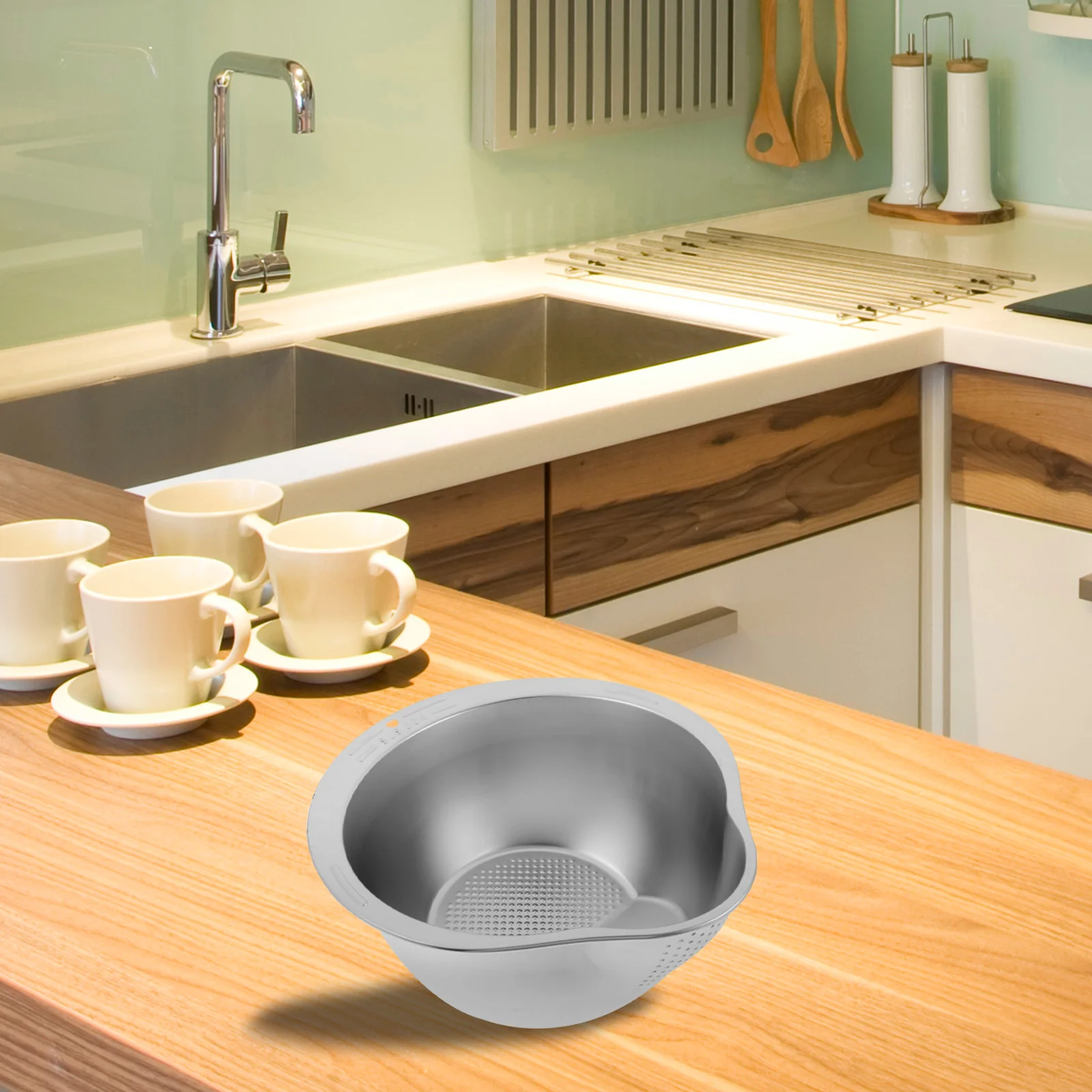 

Stainless Steel Rice Bowl Fine Mesh Colander Strainer Drainer Strainers Colanders Metal