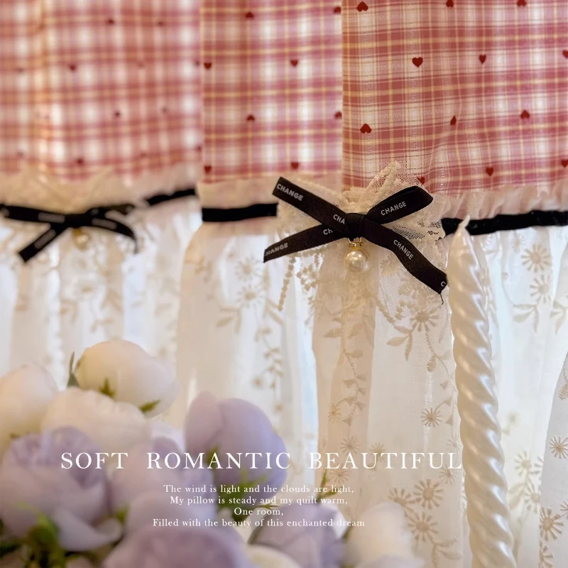 Custom Size Bow Love Plaid Cur - đánh giá và giá Home Office Buy