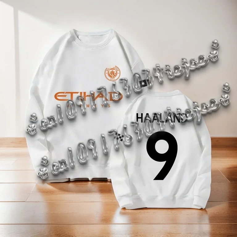 

Men's Autumn and Winter Football Training Jersey Round Neck Sweatshirt HAALAND Fan Pullovers Men's Clothing