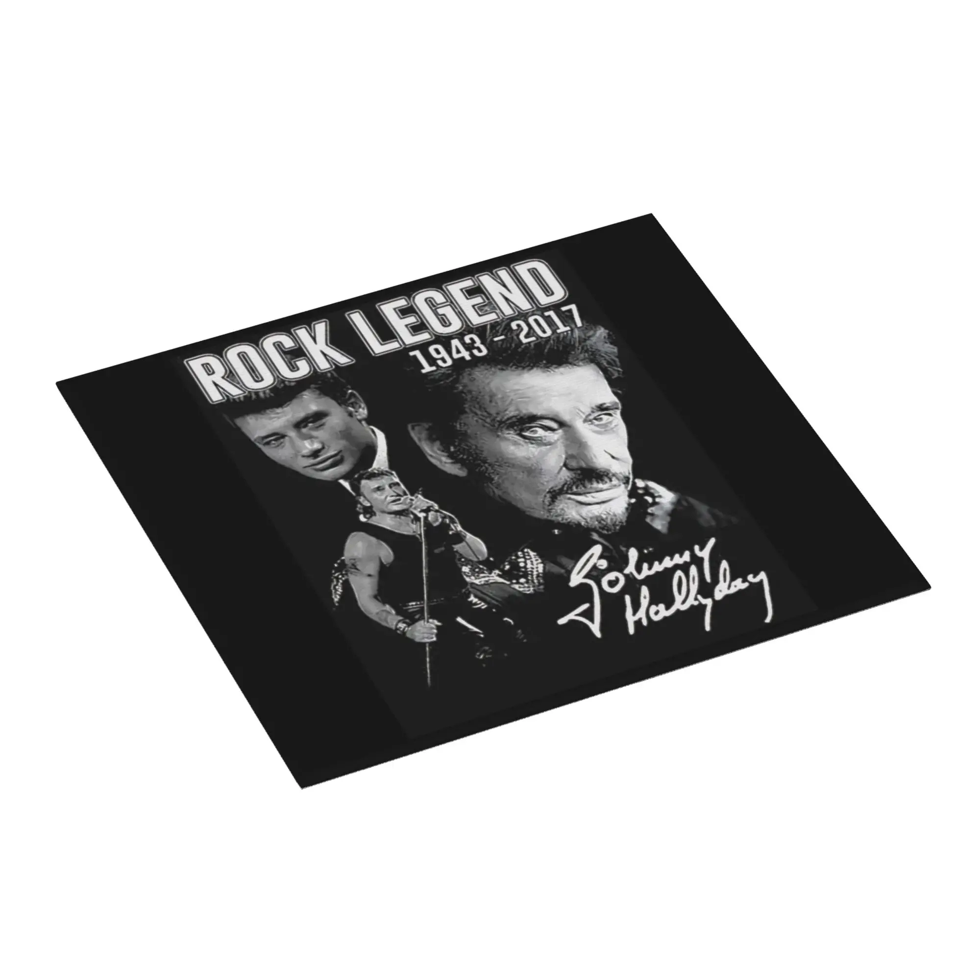 Johnny Hallyday French Rock Singer Drying Mat For Kitchen Waterproof Non‑Slip Oil Proof Reusable Countertop Protector Mat