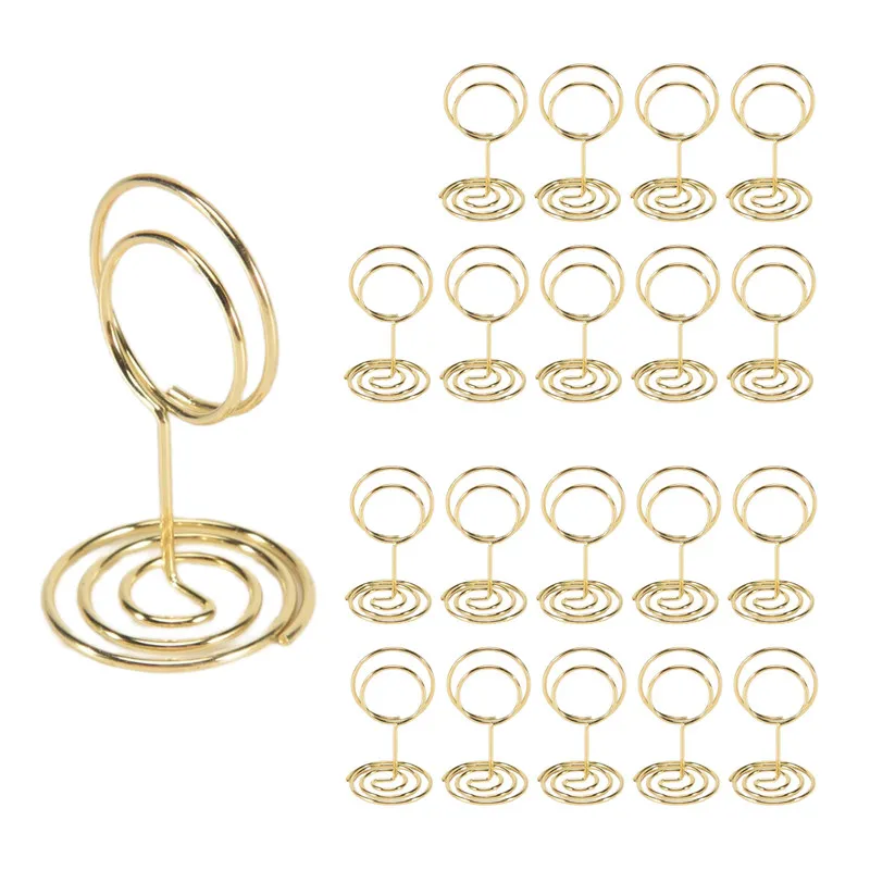 Table Number Holders 20Pcs - 2 Inch Mini Place Card Holder Short Table Number Stands For Wedding Party-X40A