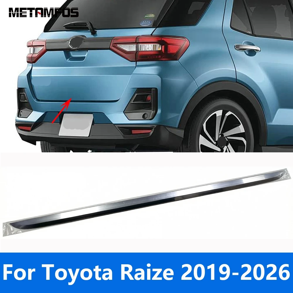 For Toyota Raize 2019-2025 2026 Stainless Rear Trunk Lid Tailgate Door Boot Trim Rear Door Handle Strip Accessories Car Styling