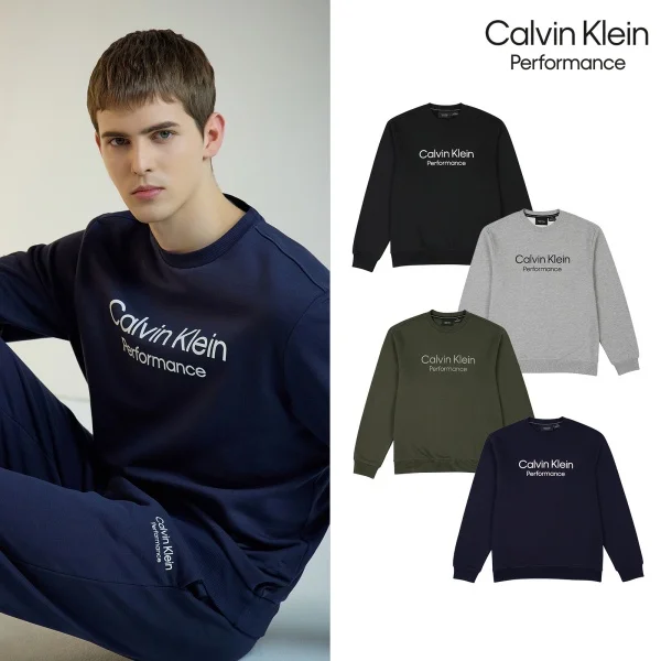 [Calvin Klein Performance] Men's Bay logo man-to-man 4 color