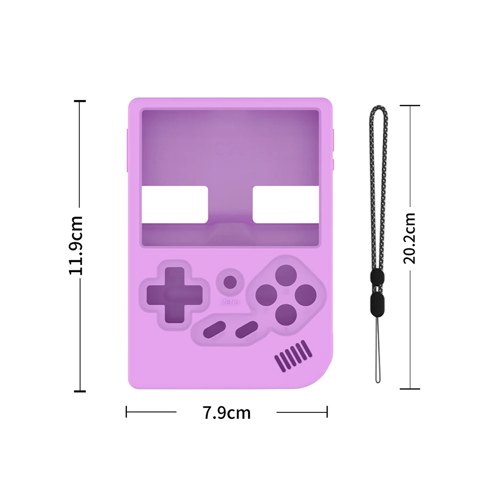 실리콘 충격 방지 보호 슬리브 스킨 소프트 케이스 커버, Anbernic RG35XX, RG35XX 플러스용 랜야드 포함
