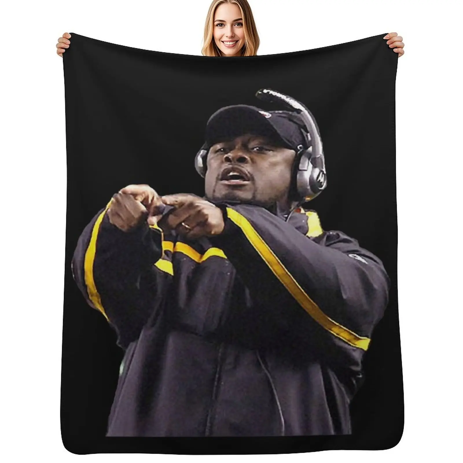 

Mike Tomlin Classic Throw Blanket Luxury Throw Nap Plaid Furrys Blankets