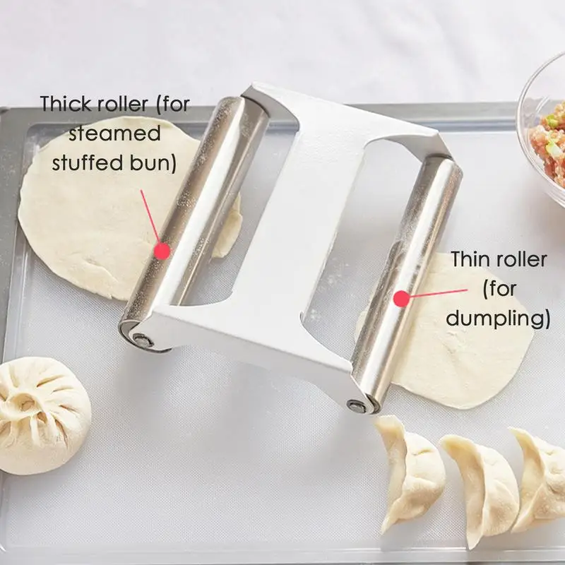 New Stainless Steel Rolling Pin Non-stick Dough Pastry Roller Kitchen Dumplings Machine Noodles Pizza Pies Baking Tools