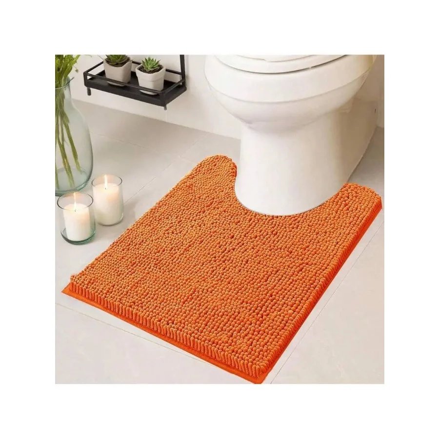 

Toilet Rugs U Shaped Washable 20''x20'', Ultra Soft Absorbent Chenille Non Slip Contour Bathroom Rugs For Toilet, Dry Quickly,