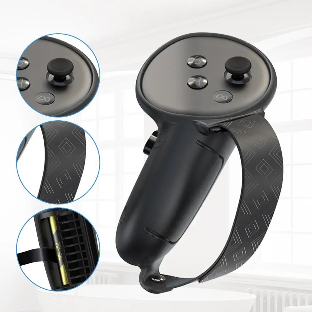 Silicone Handle Protective Cover With Control Stick Cap For Meta 3s Reserved LR Signal Hole Anti-fall Games Accessories
