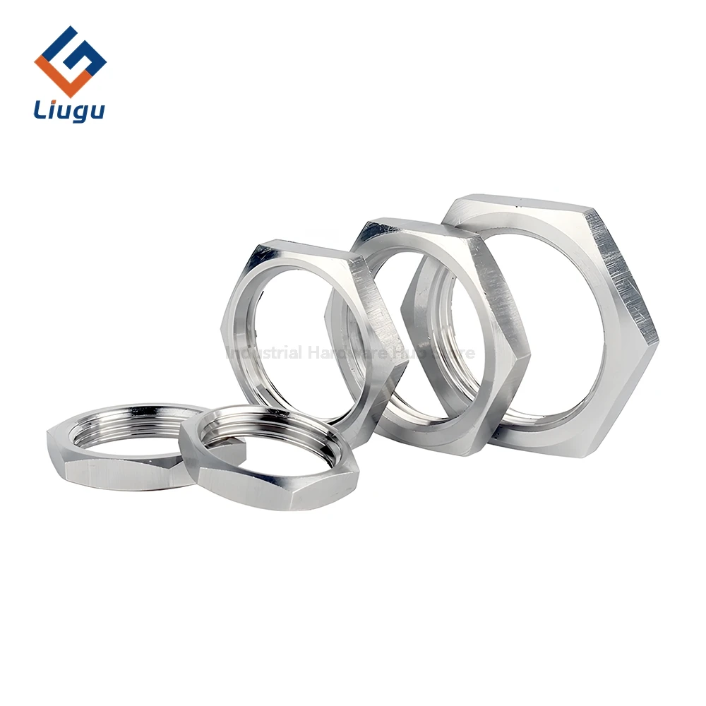 Thin Hex Lock Nut with Fine Thread, 1/8