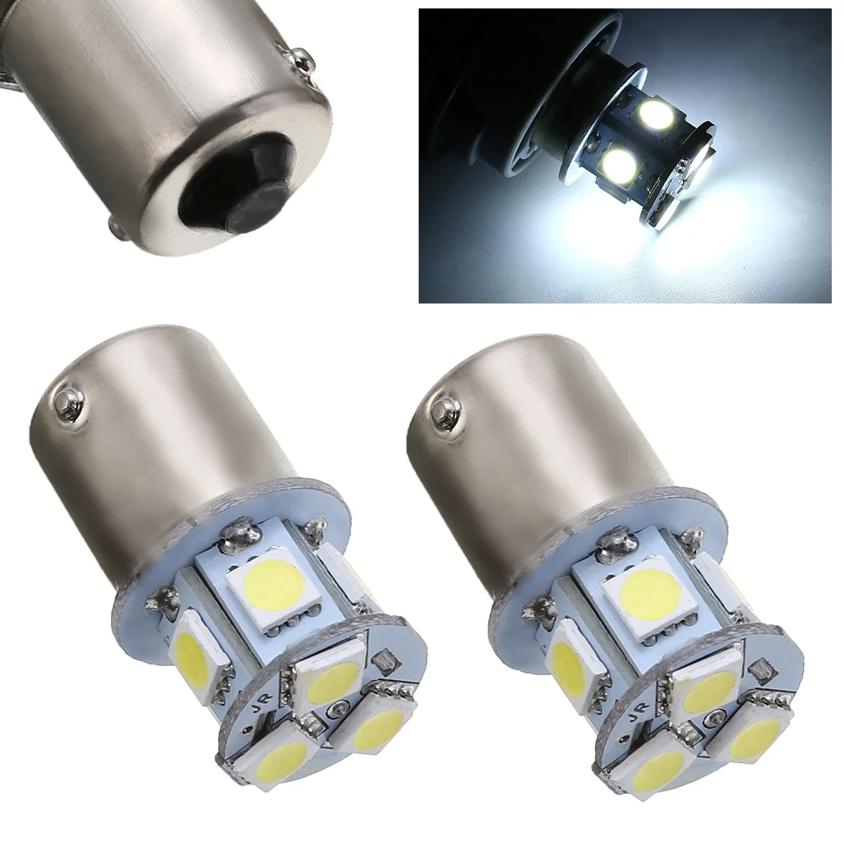 NSXINQI-bombilla LED de 10 piezas, 24V, 5050, 8SMD, para coche, camión, 1156, BA15S, P21W, 1157, BAY15D, P21/5W