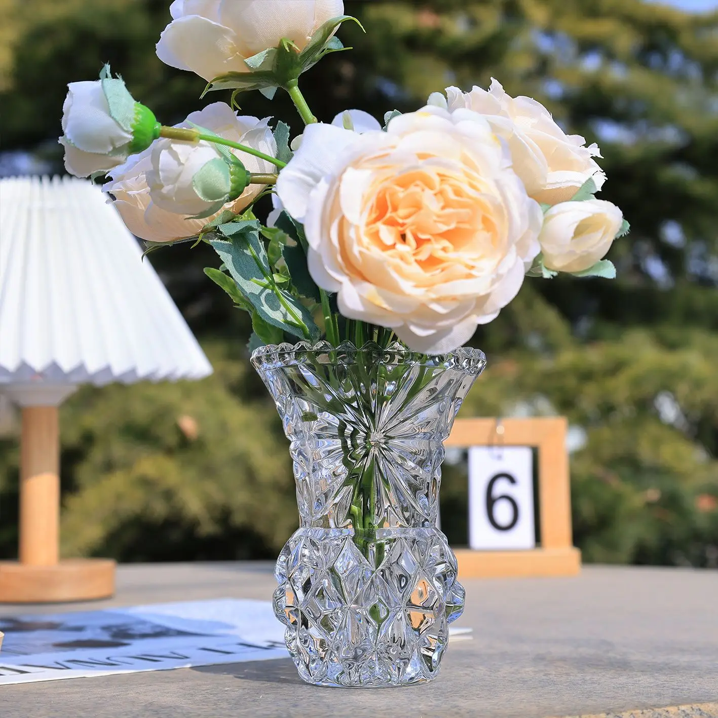 

Simple Thickened Vase, Creative Homestay Transparent Vases, Desktop with Dried Flowers and Water-raised Decorative Ornaments