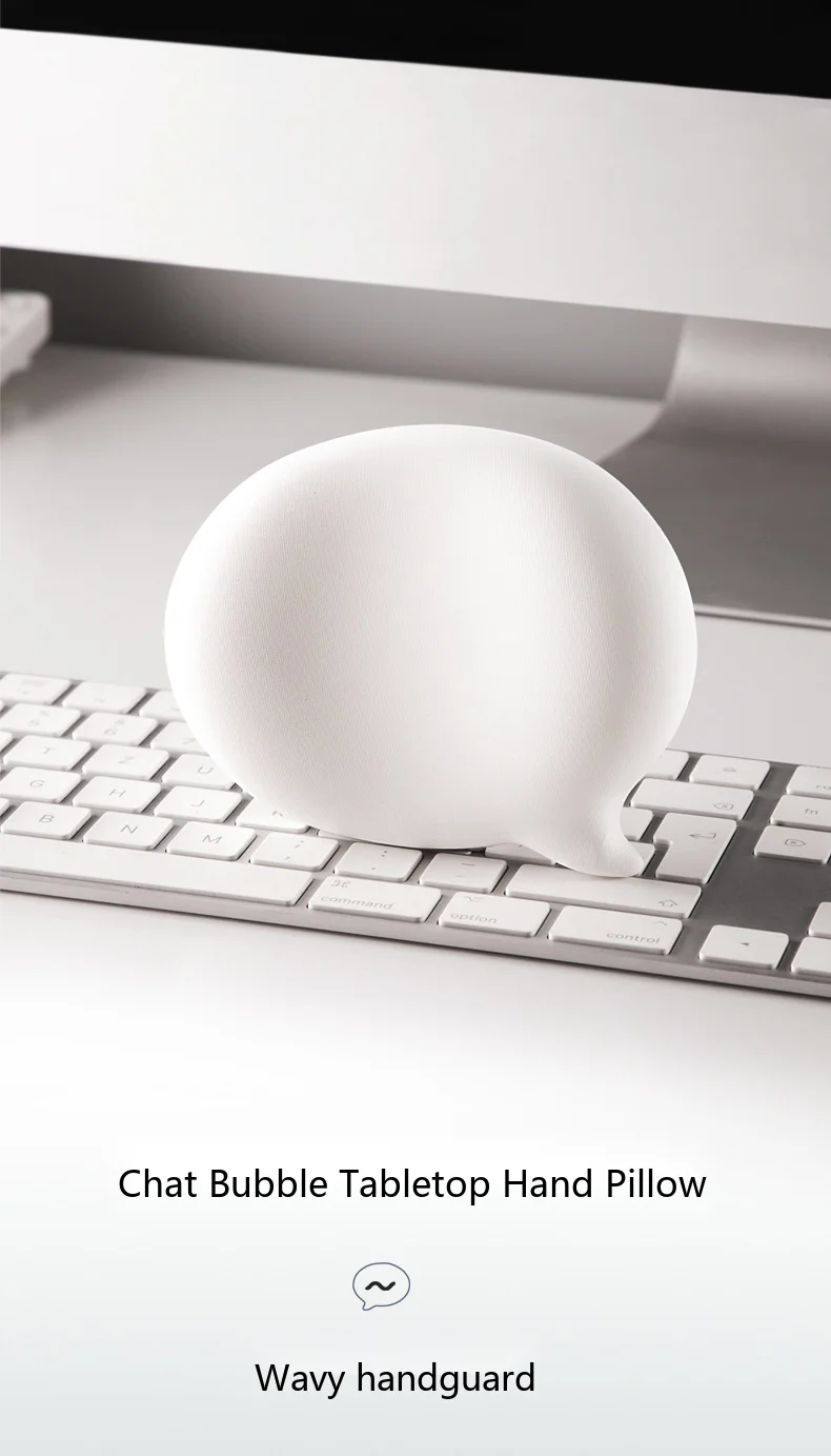 Chat Bubble Silikon-Handgelenkauflage Tastaturunterlage Ergonomische Schreibtischunterlage für Büro und Gaming 5 Farben 6 Stiloptionen – Detail 3