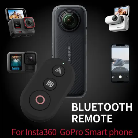 Insta360 및 GoPro 스포츠 카메라에 적합 Bluetooth 원격 제어 360 X2 X3 X4 X5 GO3 Ace Pro,GoPro9 10 11 12 13