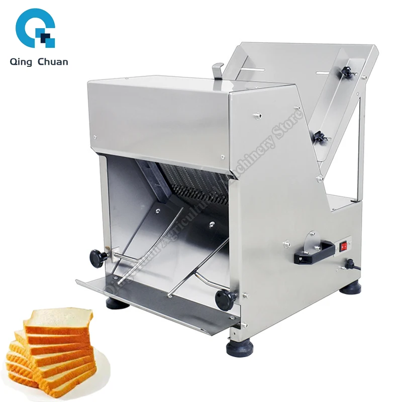 Toast Bread Slicer Commercial Thickness Adjust Electric Bread Cutting Machine 220V Commercial Bakery Bread Slicer