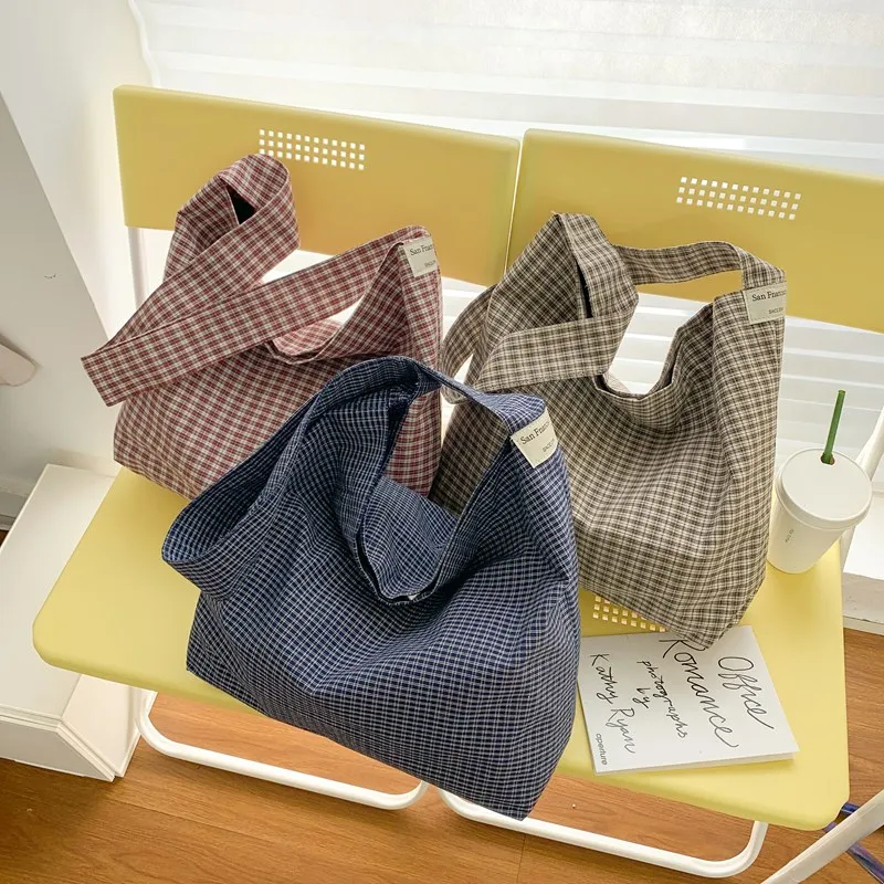 

Клетчатые лоскутные простые милые сумки на плечо, Лидер продаж, универсальные сумки большой вместимости для женщин, весенние модные сумки-тоут