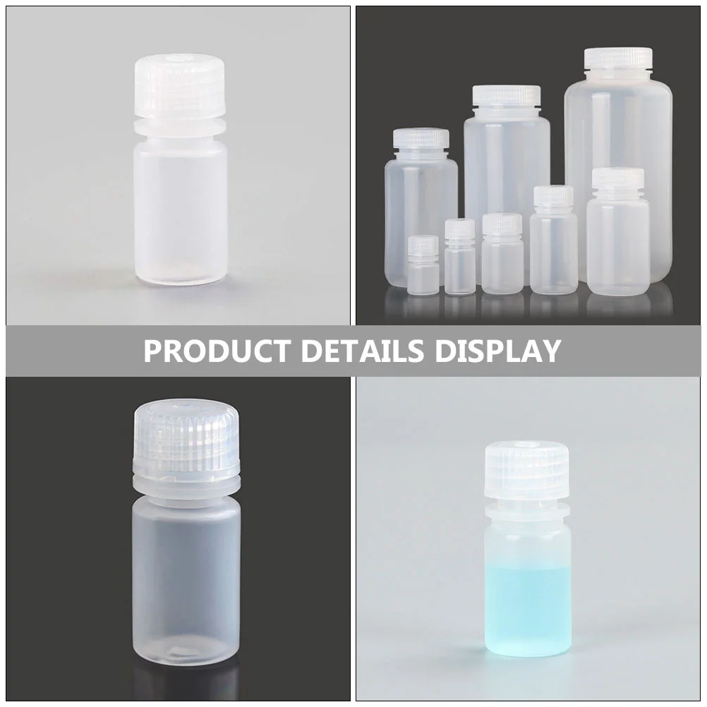 

Bottle Sealed Leak-proof Bottles with Lids Reagent Empty Sample Sealing Wide Mouth Lab