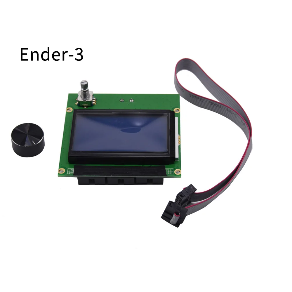 12864 LCD Screen 3D Printer Parts Display RAMPS Smart Blue Control Panel Board with Cable Accessories for Ender -3/CR-10