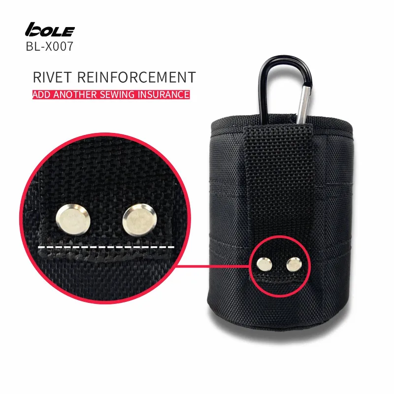 BOLE Tool Waist Bag, Iron Nails, Screw Barrel, Multifunctional Straight Tube, Minimalist Spare Parts Storage Bag