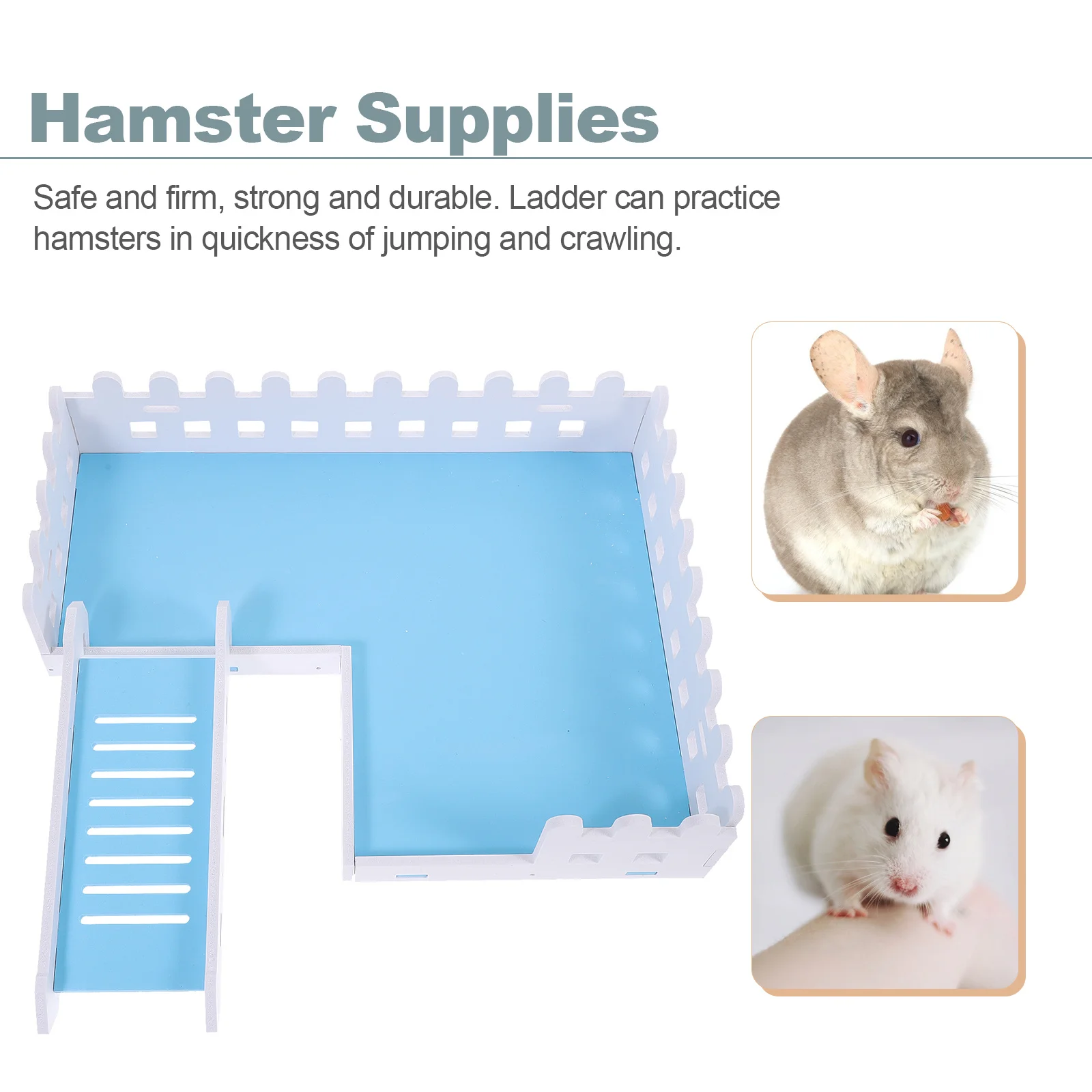 

Hamster Crawling Ladder Blue Size L Interactive Platform Funny Pet Supplies Small Animal Exercise Climbing Mountaineering Play