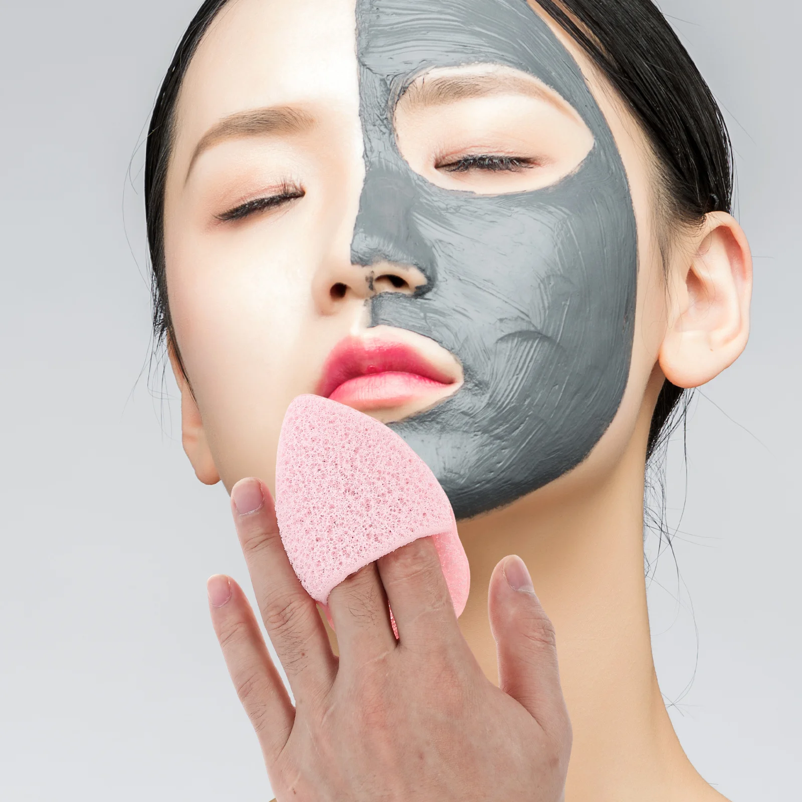 4 قطعة قفازات تنظيف الوجه إسفنجة تقشير ناعمة أدوات تنظيف الوجه غسل لطيف لجميع أنواع البشرة إسفنجة لتنظيف الوجه #5