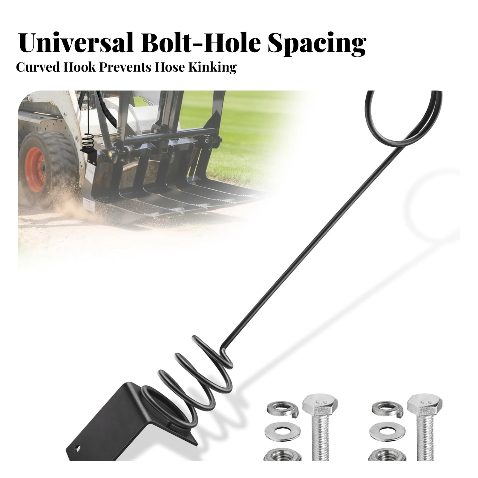 Tractor Hydraulic Hose Hanger Anti-Tangling Hydraulic Hose Holder with Spring Sturdy Long-Lasting for Farmers