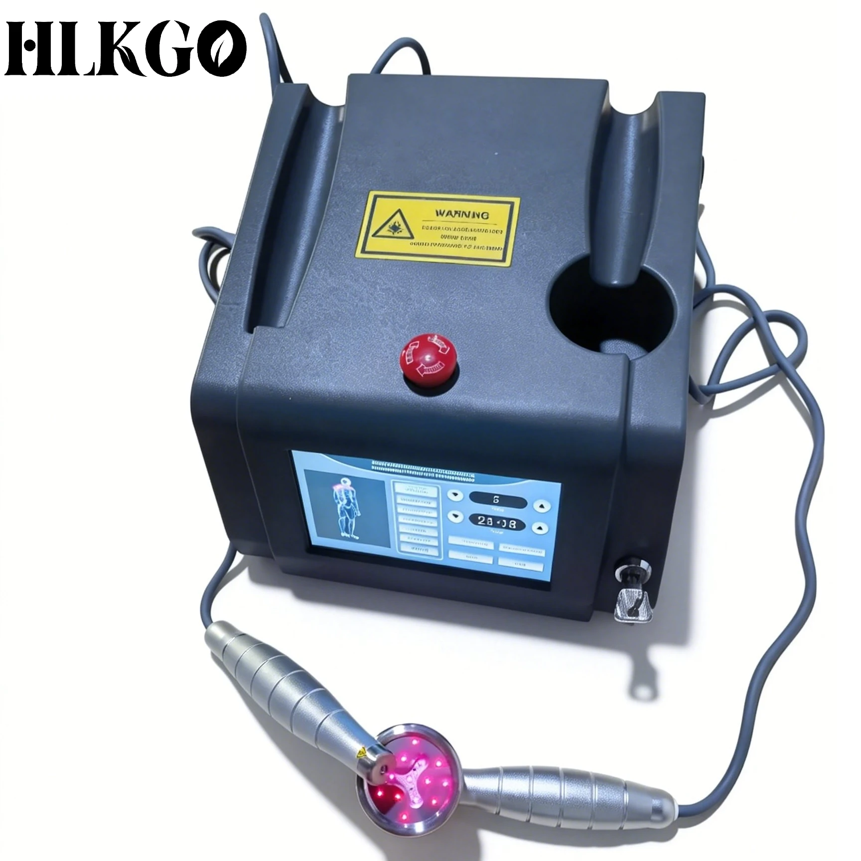 HLKGO Portable 808/650nm Dual Probe Laser Therapy Device for Pain Relief Muscle Recovery