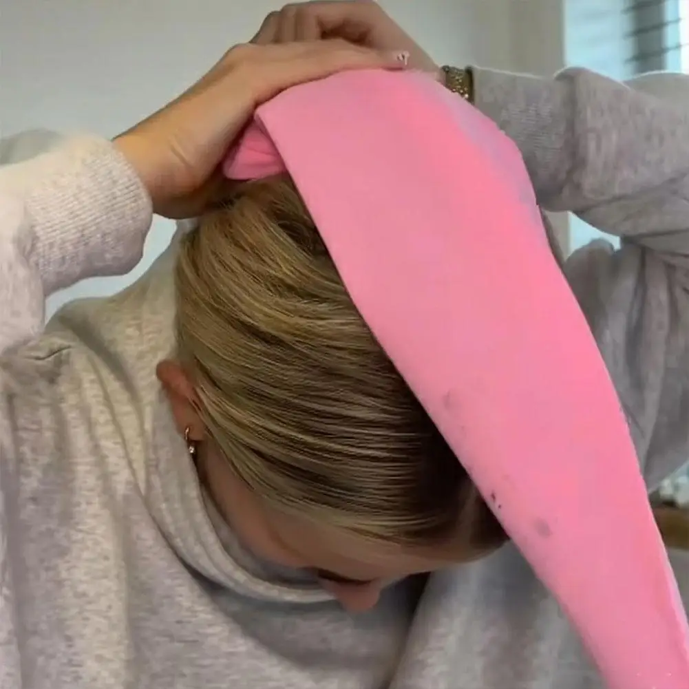 قبعة استحمام نسائية بتصميم ذيل حصان مقاومة للماء ومضادة للترطيب، قبعة ليلية مجعدة، واقي ذيل الشعر، غسول الجذر فقط