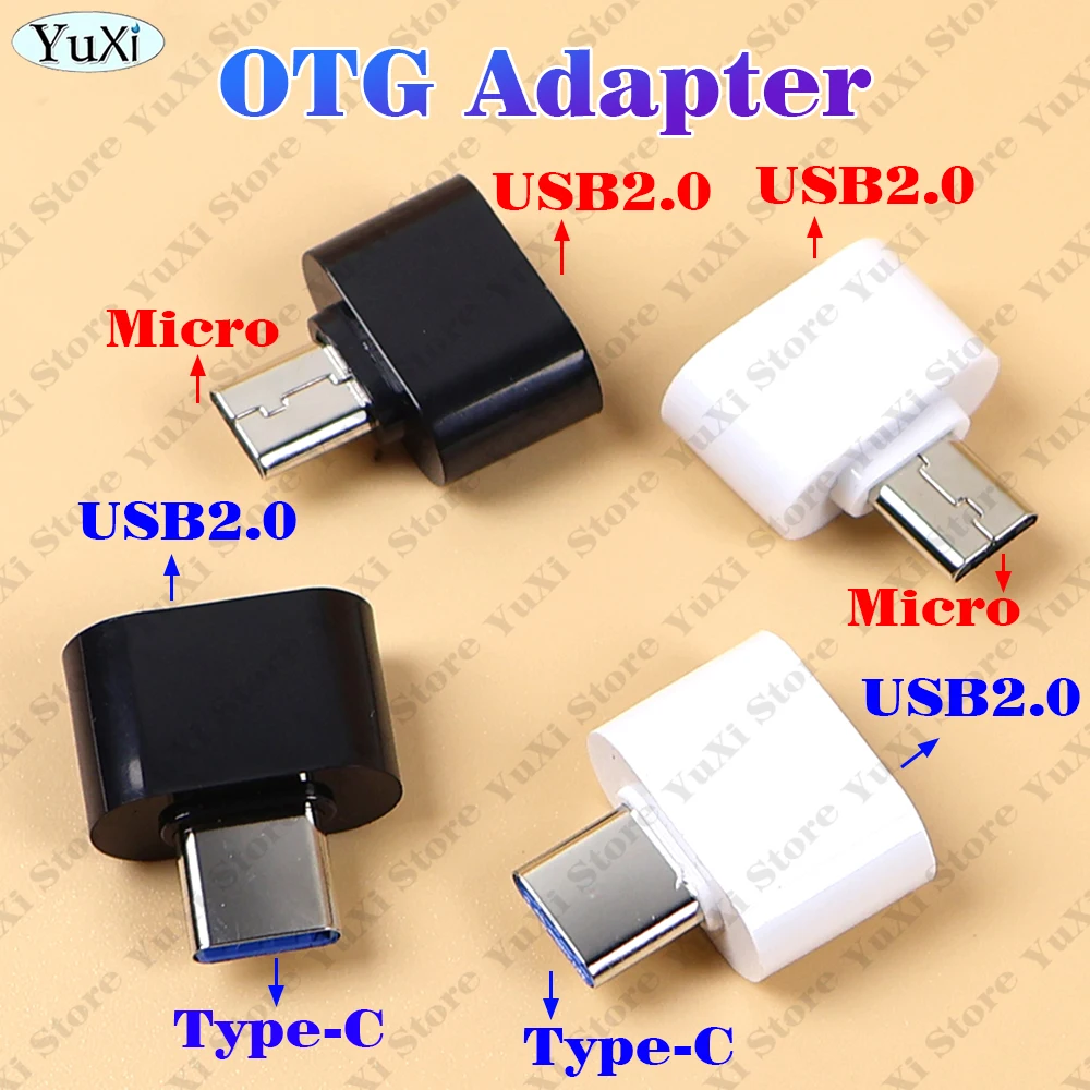 Type-C/Micro to USB Adapter 2.0 USB-C Male OTG A Female Data Connector For Phone Mouse Keyboard U Disk MacBookProType C Device