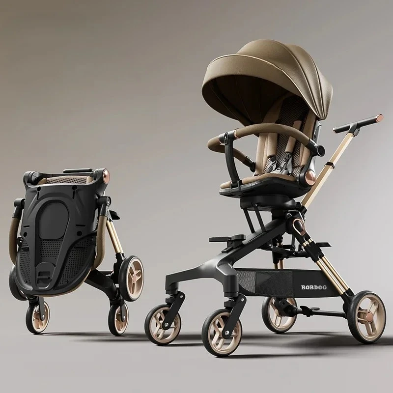 

Bionic Eggshell Baby Walker Lightweight Baby Strollers Can Sit or Lie Down Fold Two-way High Landscape Baby Cars Travel Stroller